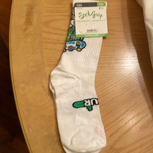 SockGuy Skeleton riding skateboard one size.